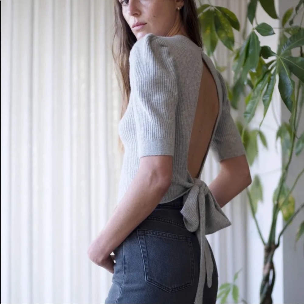 Alida Open Back Cashmere Sweater